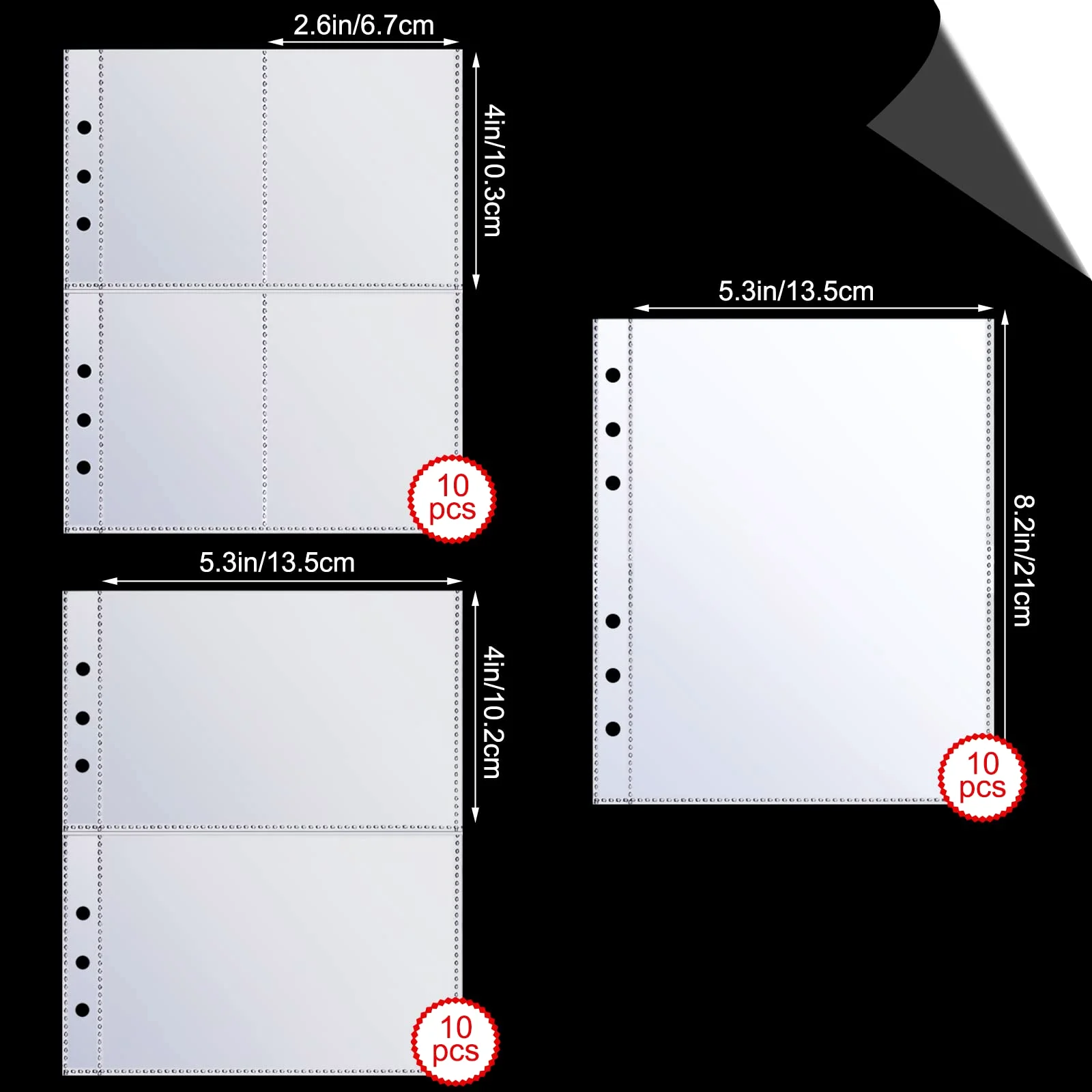 Clear A5 binder pockets. What gets kept has to be findable a year later.
