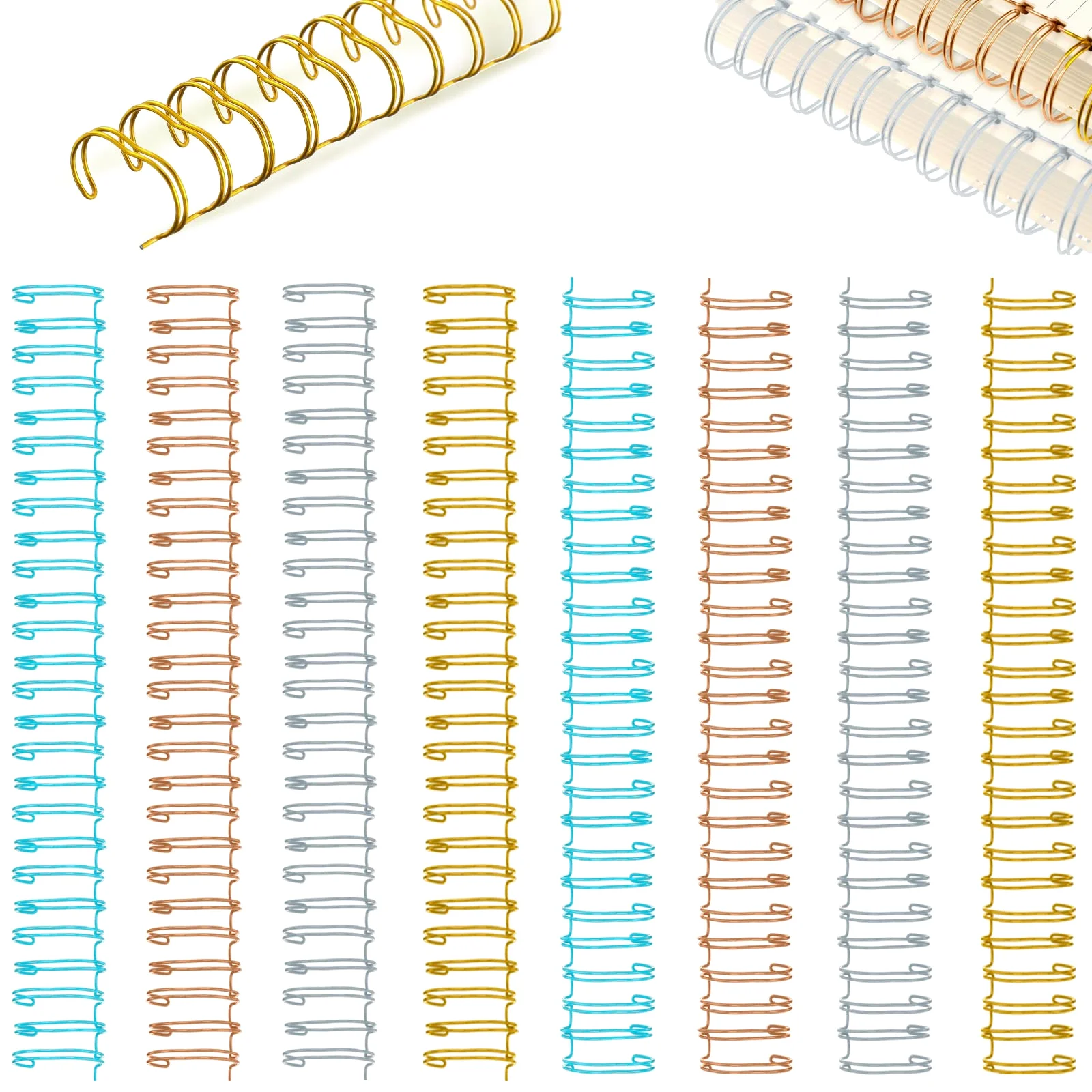 CHENGU Twin Loop Binding Spines, 9/16 in, 24 pcs